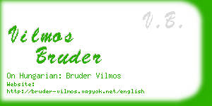 vilmos bruder business card